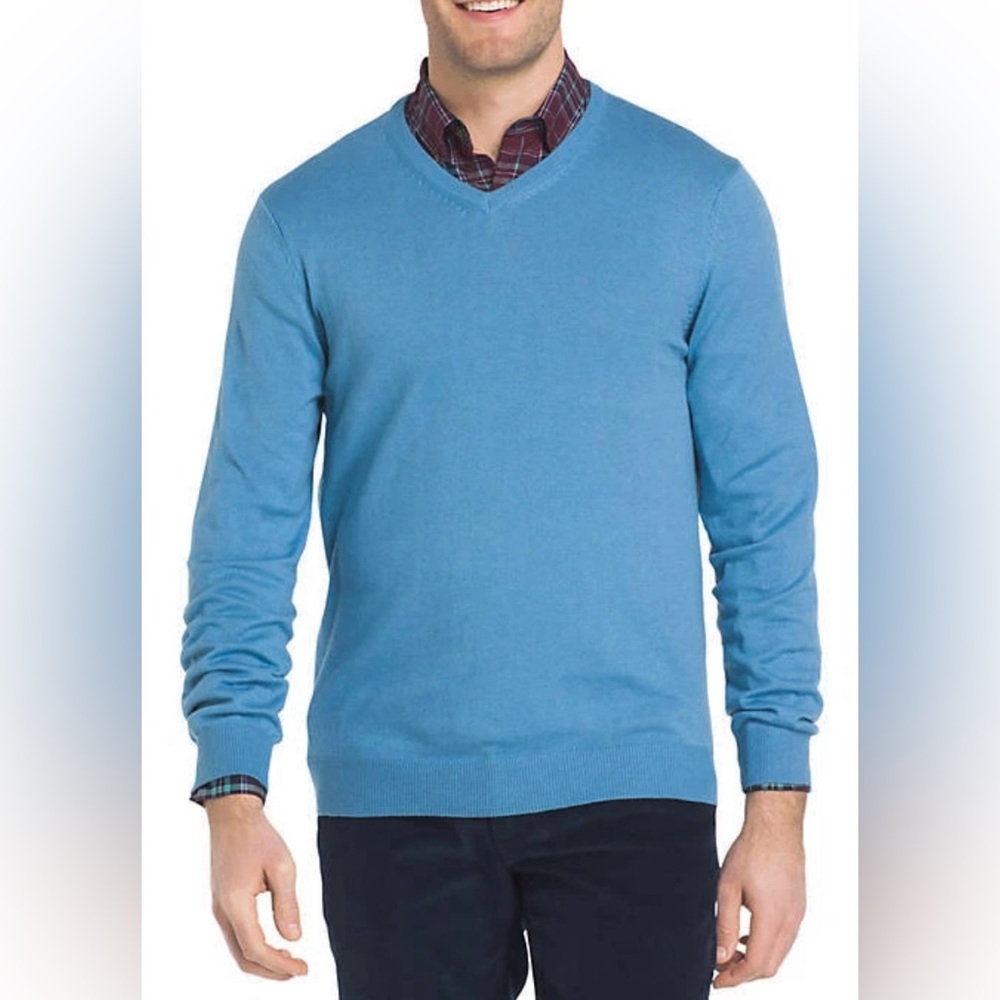Izod Men's Federal Blue V-Neck Sweater